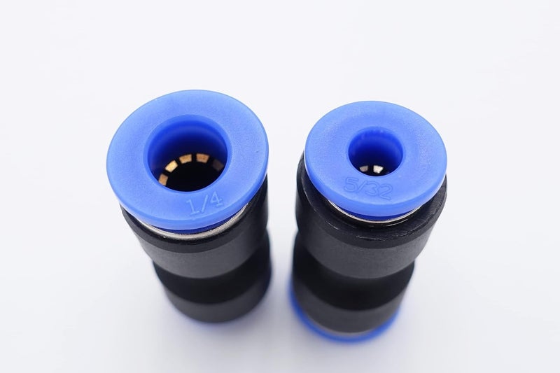 IVLPHA Push to Connect Fitting 1/4" Tube OD x 5/32" Tube OD Reducer, Pneumatic Air Water Straight Union Two Way Connector/Coupler (Pack of 5) - Image 2